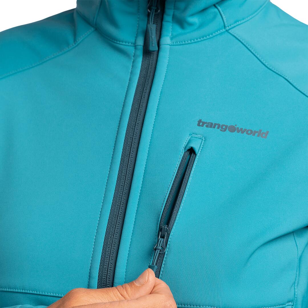 Softshell para Mujer Trangoworld Softgate woman Azul/Verde 5/7