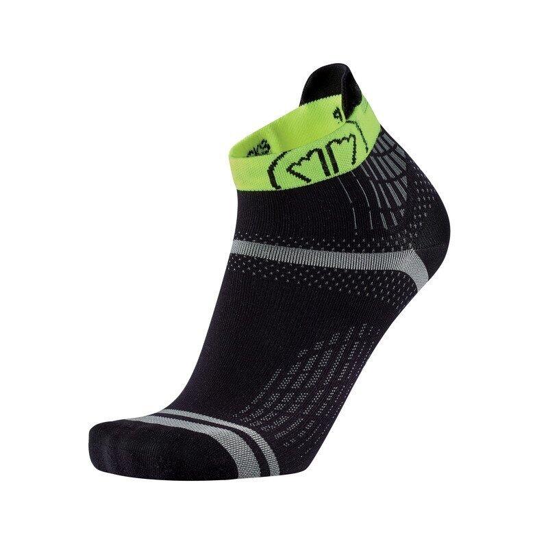 Chaussettes Sidas Run Feel Noir/Jaune 2/5