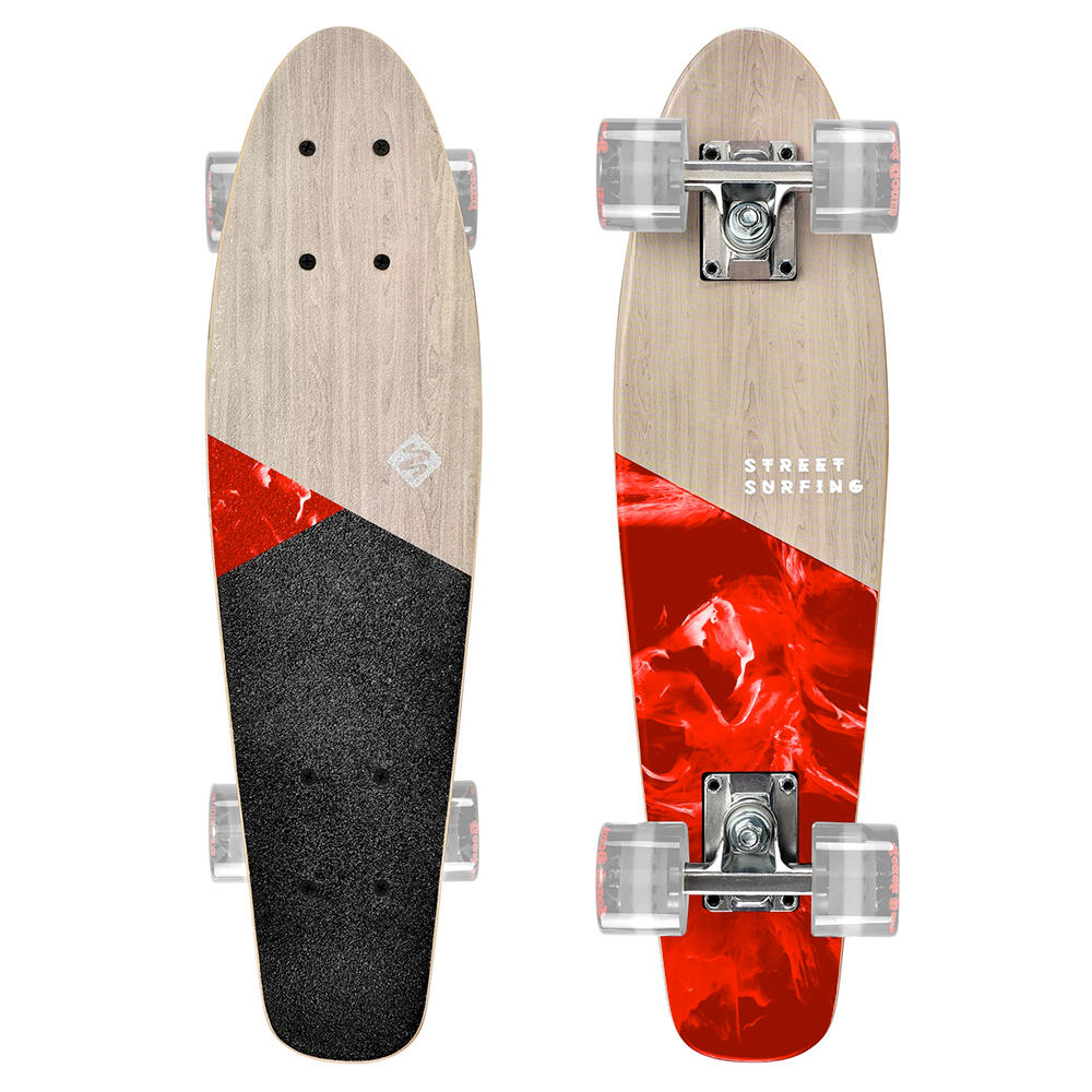 Street Surfing - Planche Cruiser Beach Board Wood Bloody Mary - Surfskate - Noir|rouge - Taille Unique - Decathlon