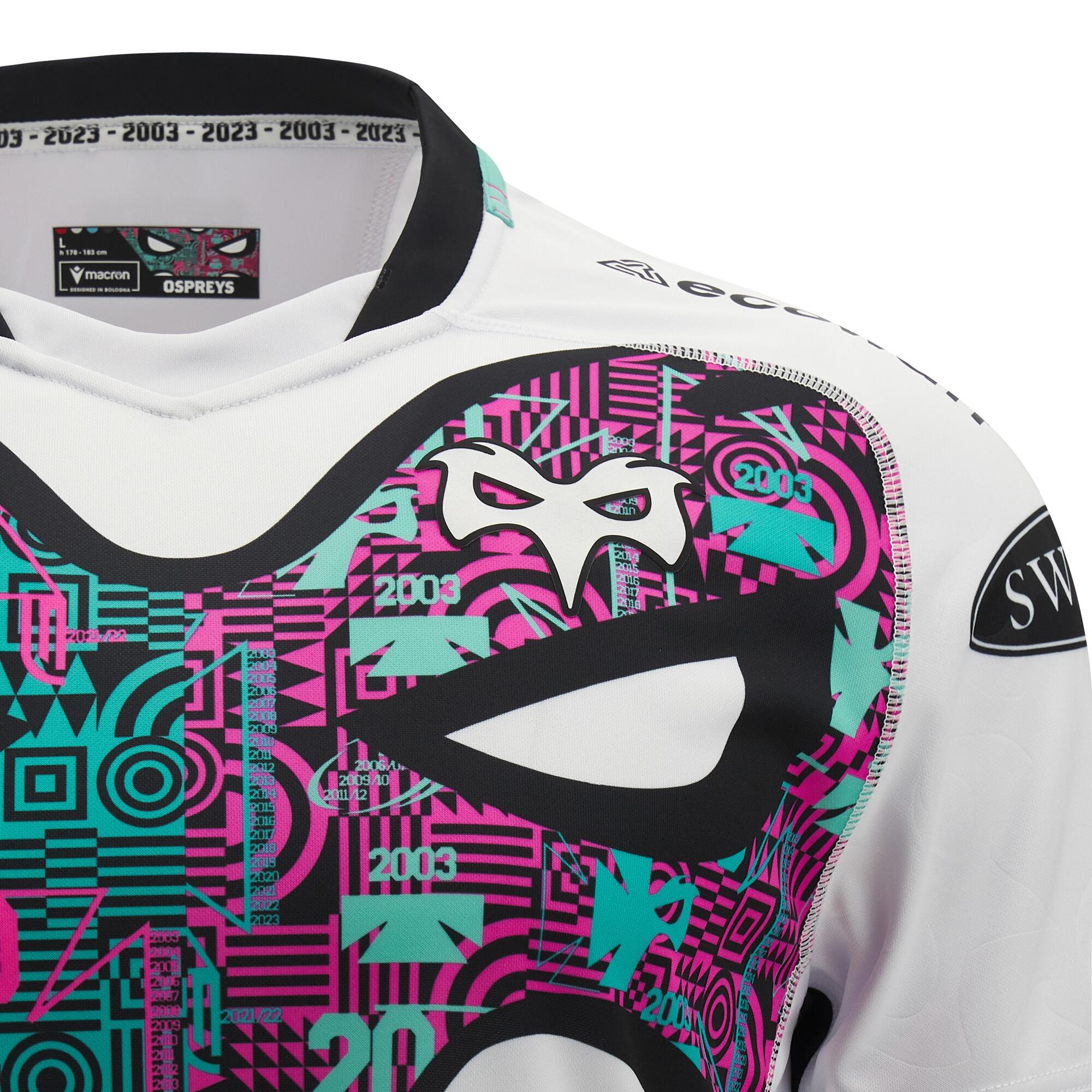 Macron Ospreys 23/24 Mens Away Rugby Shirt MACRON Decathlon