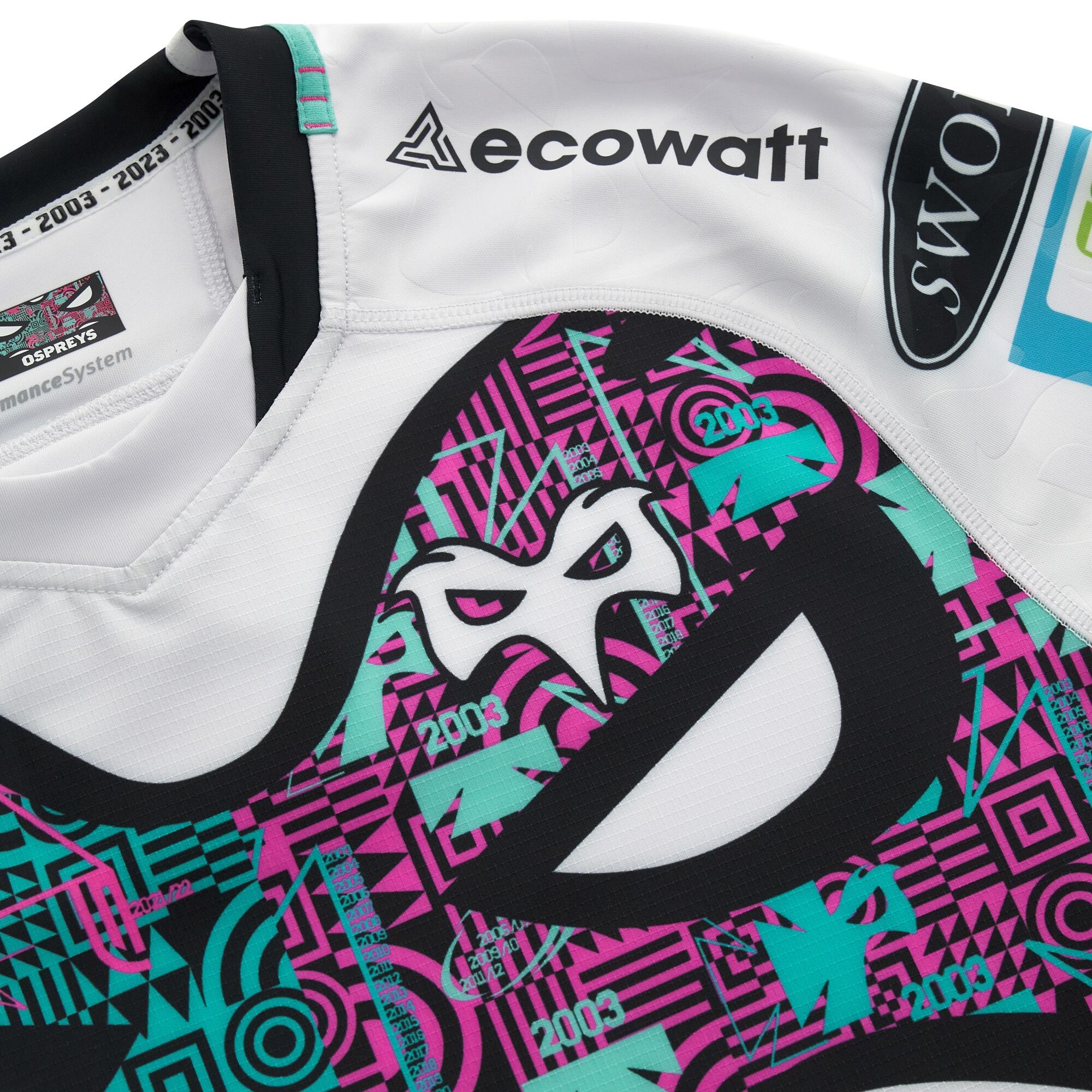 Macron Ospreys 23/24 Mens Away Rugby Shirt Slim Fit MACRON Decathlon