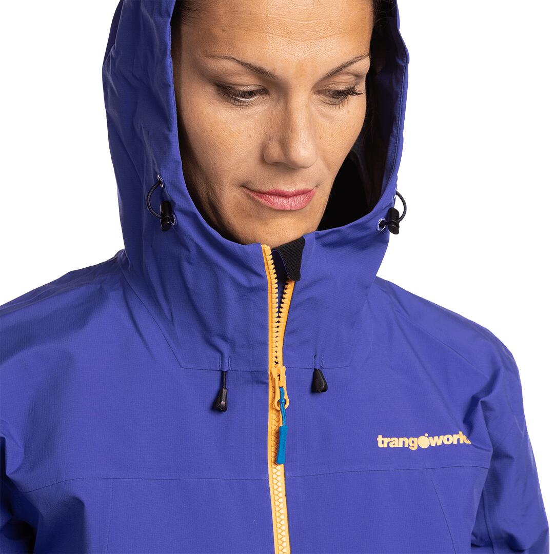 Chaqueta para Mujer Trangoworld Highgate 3l woman Azul/Naranja Impermeable 3/6