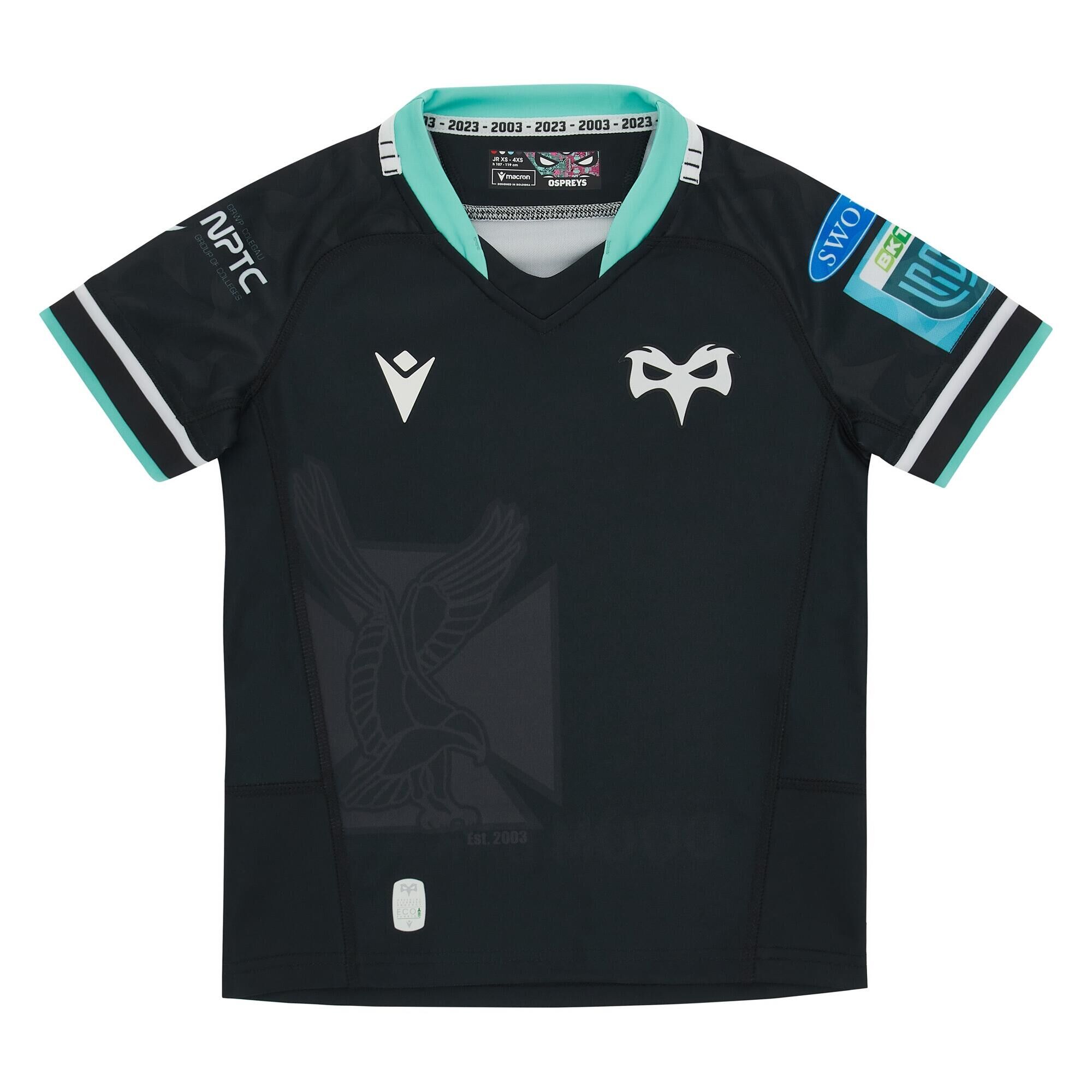 MACRON Macron Ospreys 23/24 Infant Home Rugby Shirt