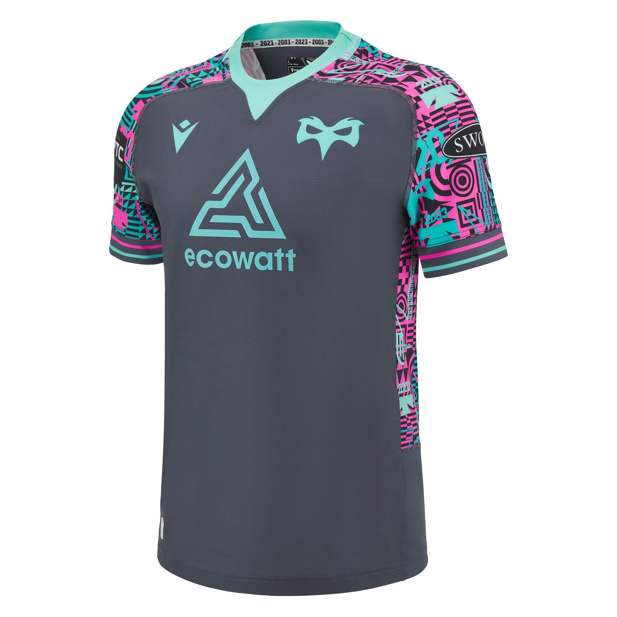 MACRON Macron Ospreys 23/24 Mens Euro Slim Fit Rugby Shirt