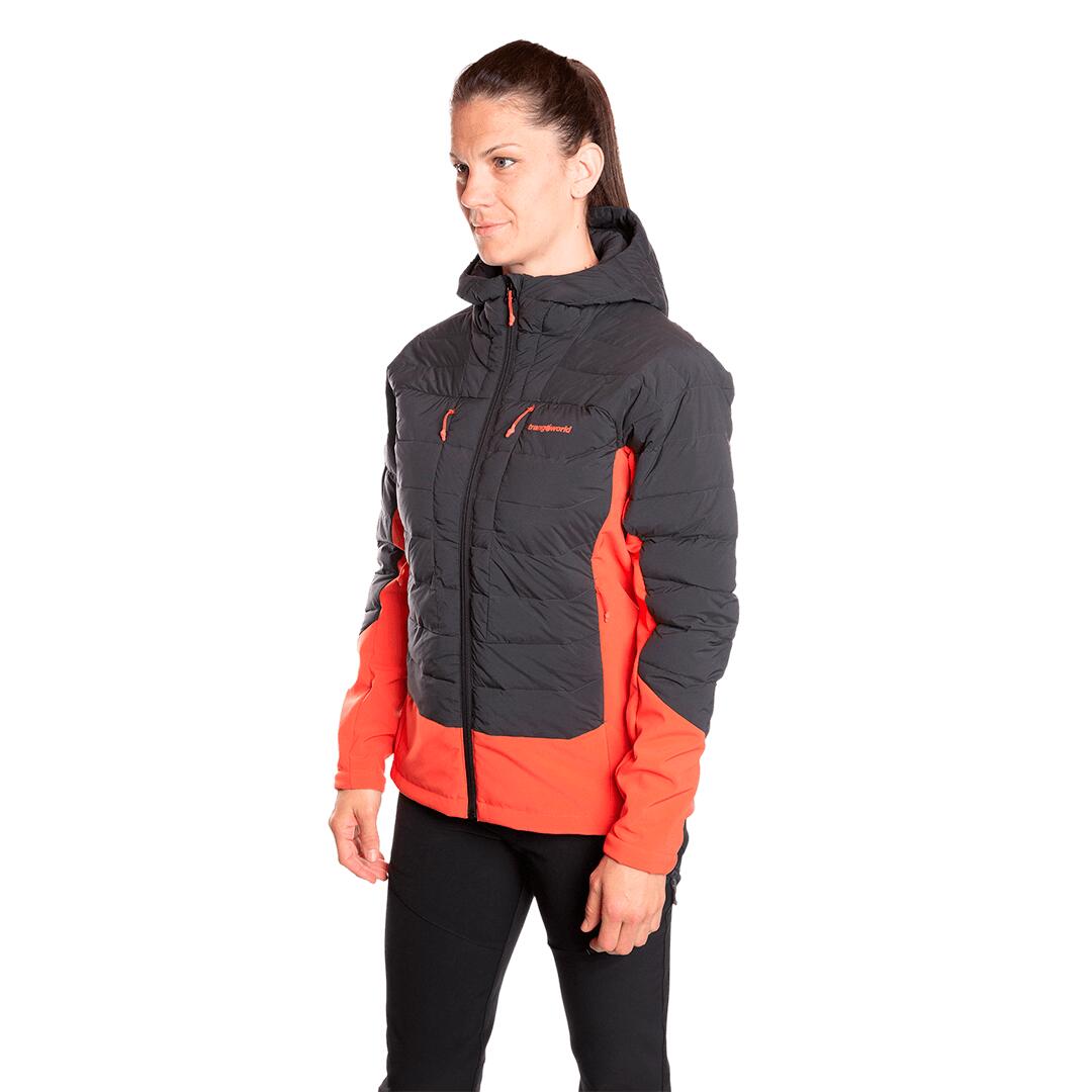 Chaqueta acolchada para Mujer Trangoworld Abeille kb Negro/Rojo 3/7