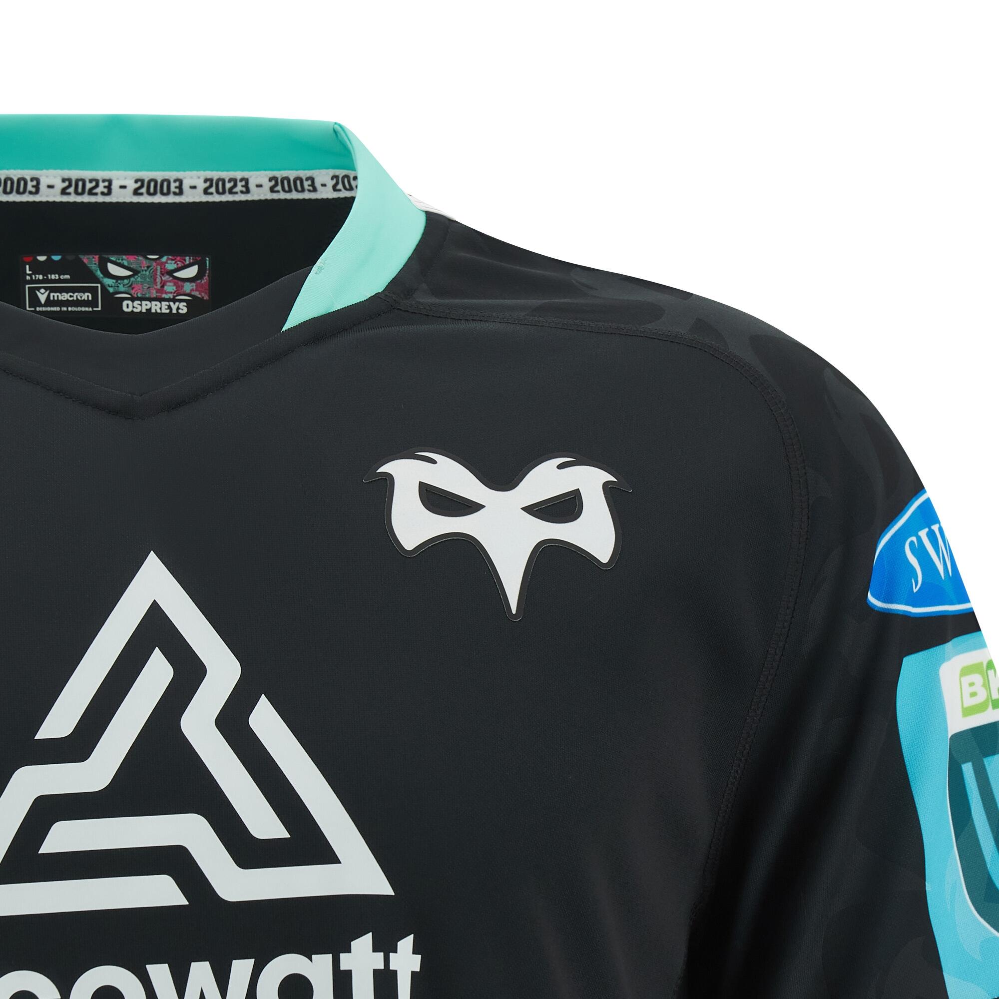 Macron Ospreys 23/24 Mens Home Rugby Shirt 6/6