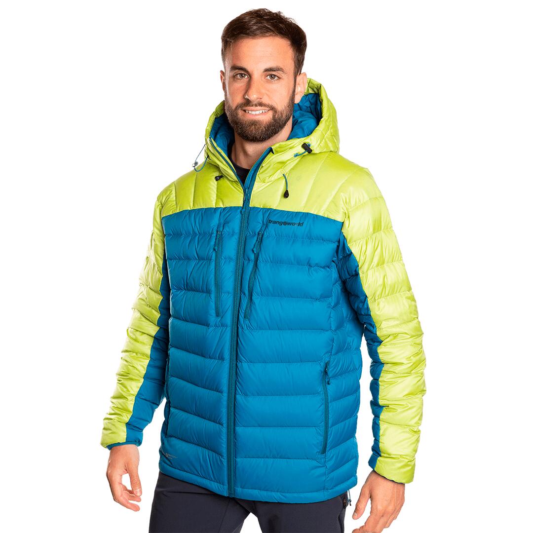 Plumífero para Hombre Trangoworld Cerces Azul/Verde/Negro 235g 800cuin 3/7