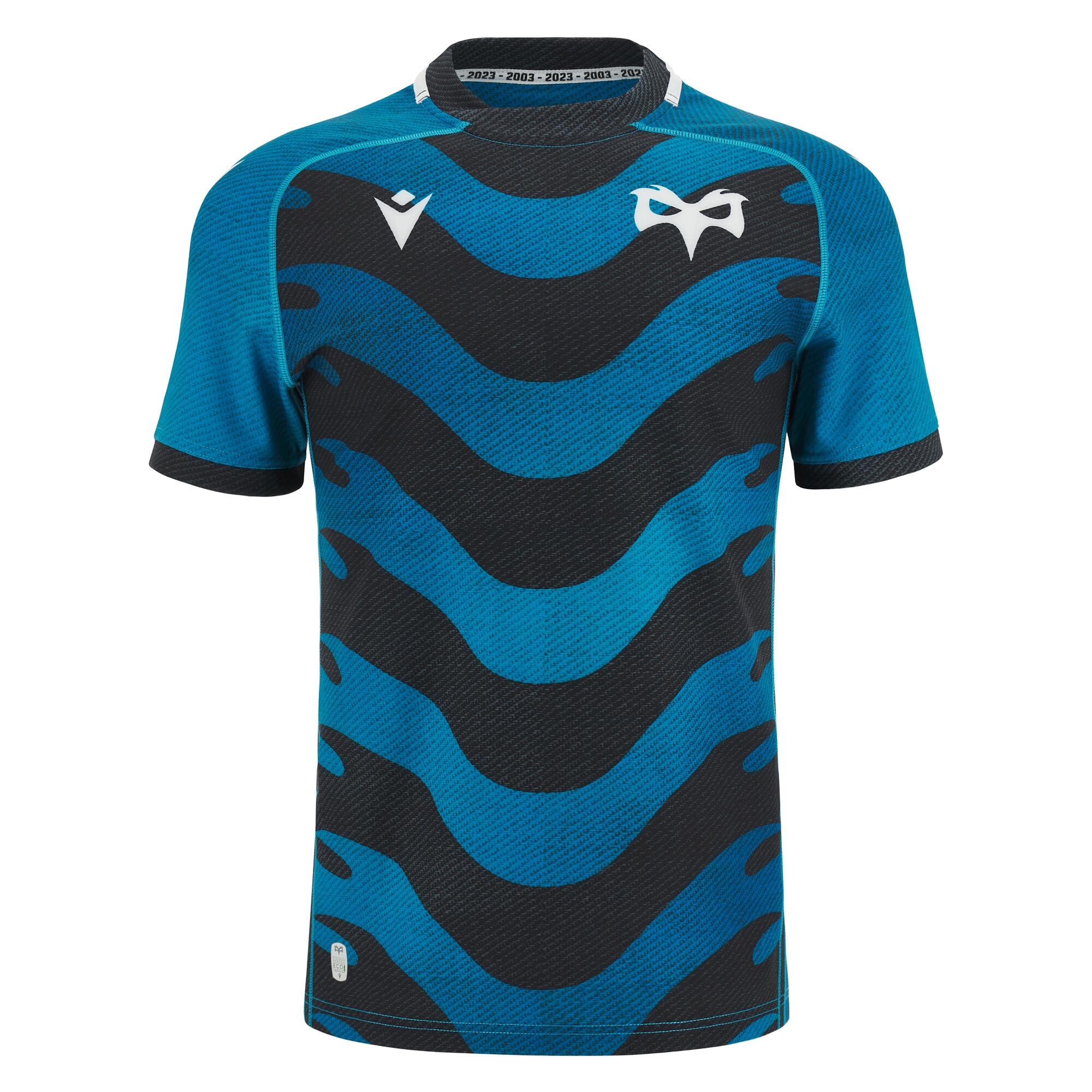 Macron Ospreys 23/24 Mens Slim Fit Training Rugby Shirt 1/6