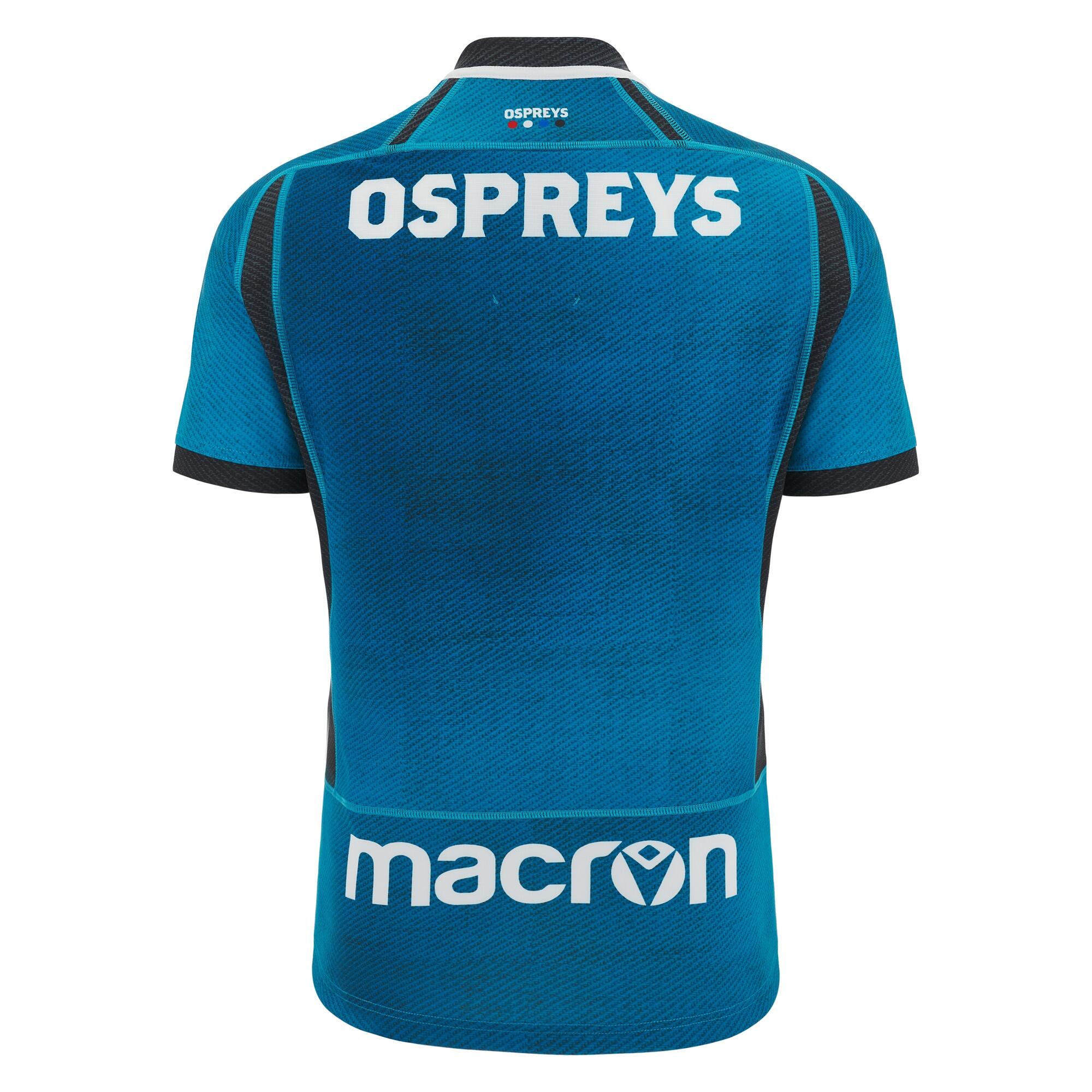 Macron Ospreys 23/24 Mens Slim Fit Training Rugby Shirt 2/6