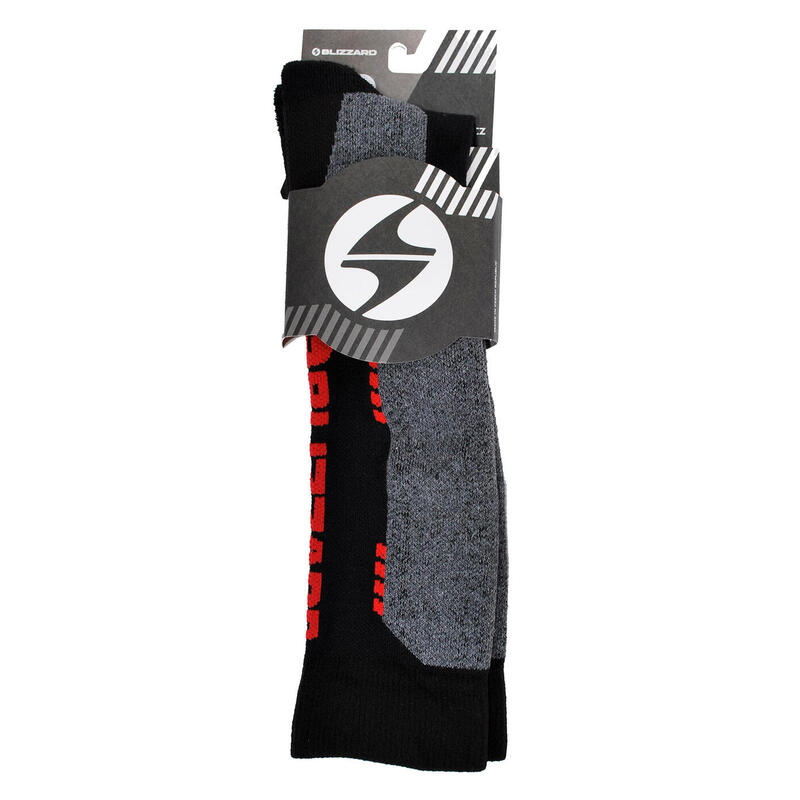 Skarpety narciarskie Blizzard Wool Sport Ski Merino black/red