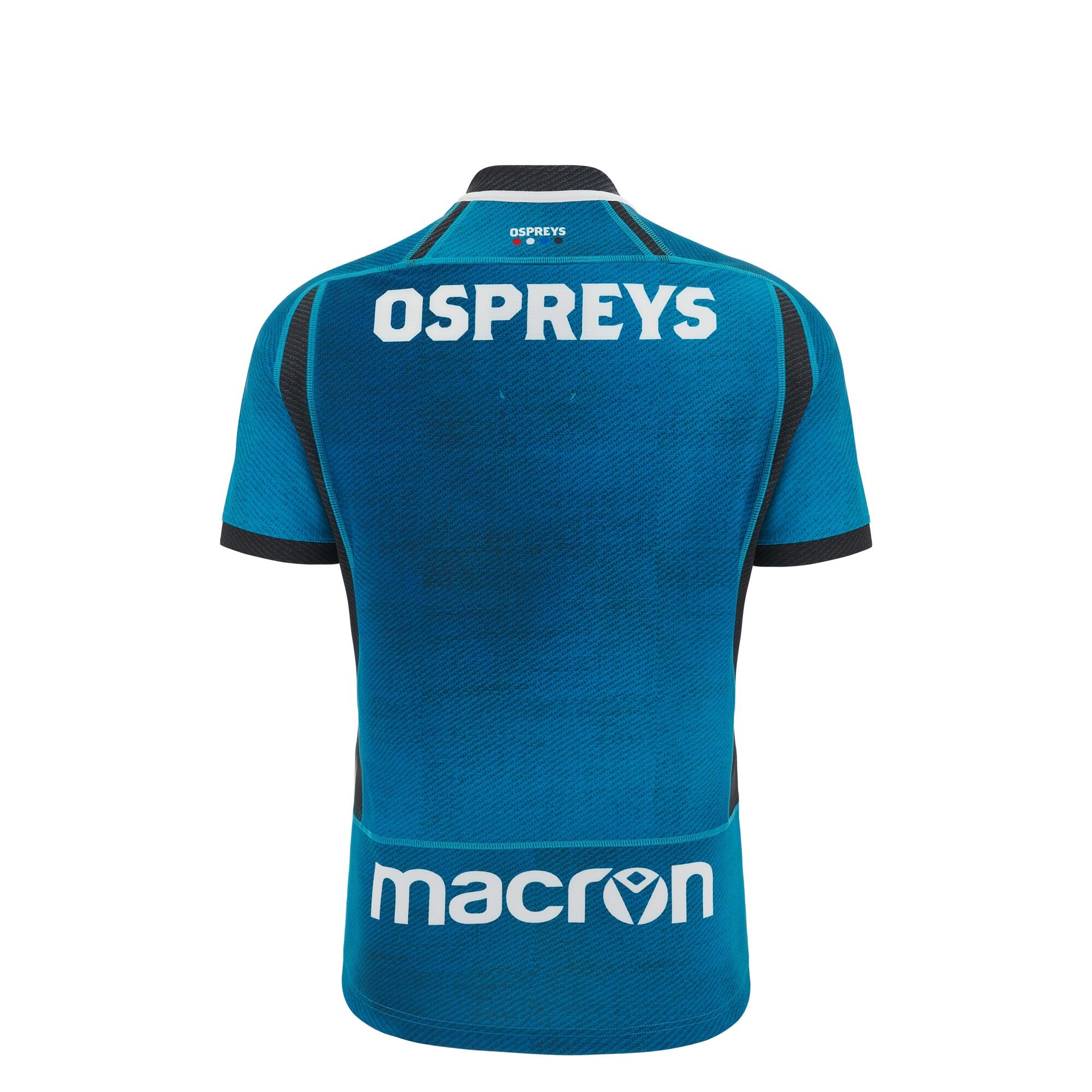 Macron Ospreys 23/24 Kids Slim Fit Training Rugby Shirt 2/6