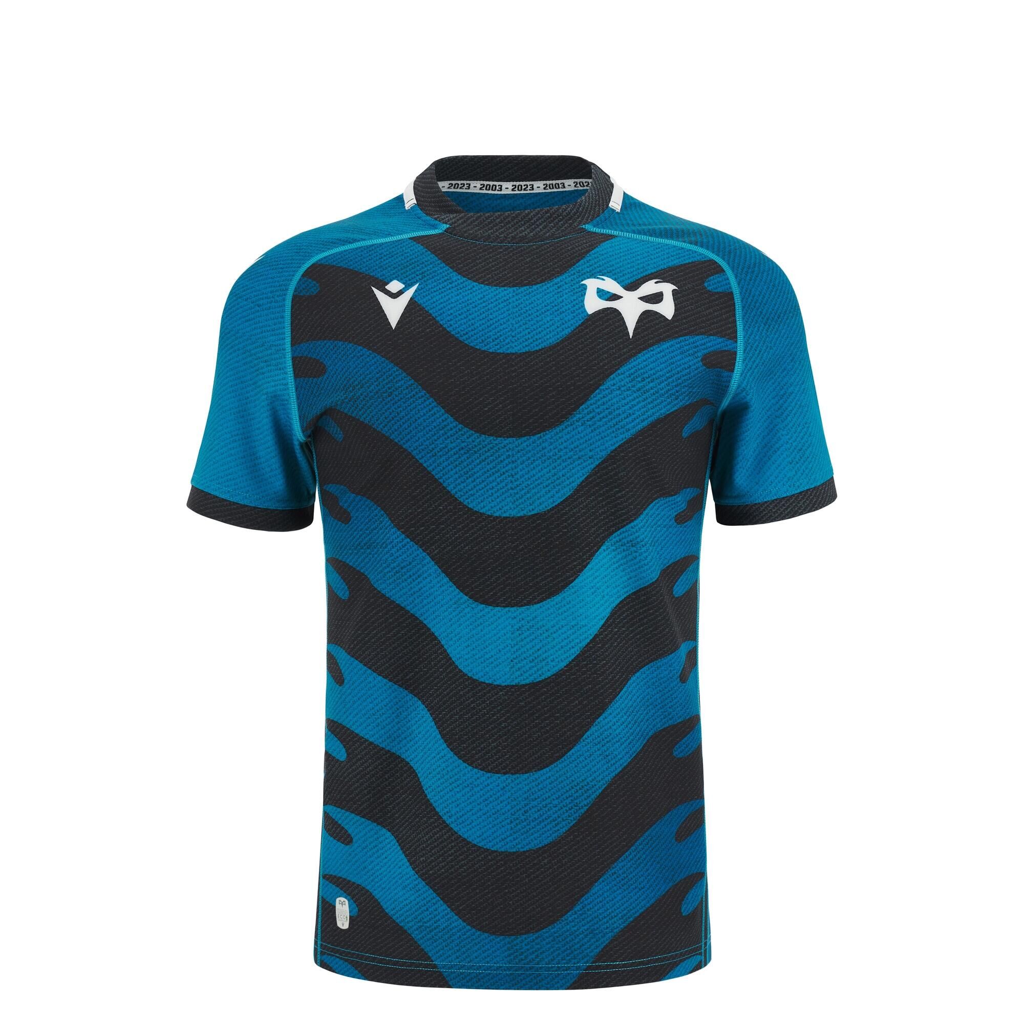 MACRON Macron Ospreys 23/24 Kids Slim Fit Training Rugby Shirt