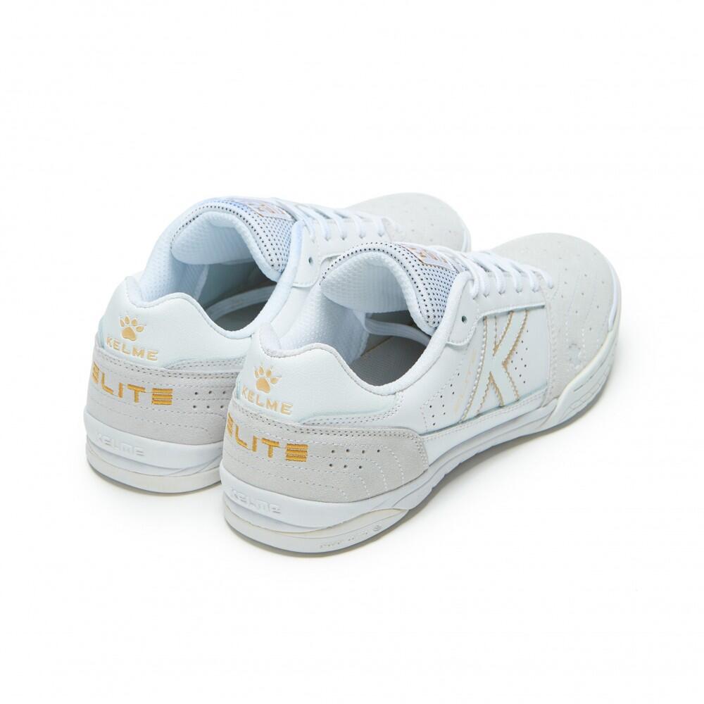Scarpe Da Calcio Futsal Unisex Kelme Elite Bianco E Oro 3/5