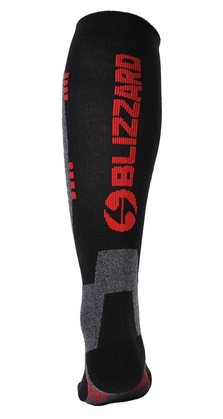 Skarpety narciarskie Blizzard Wool Sport Ski Merino black/red 3/4