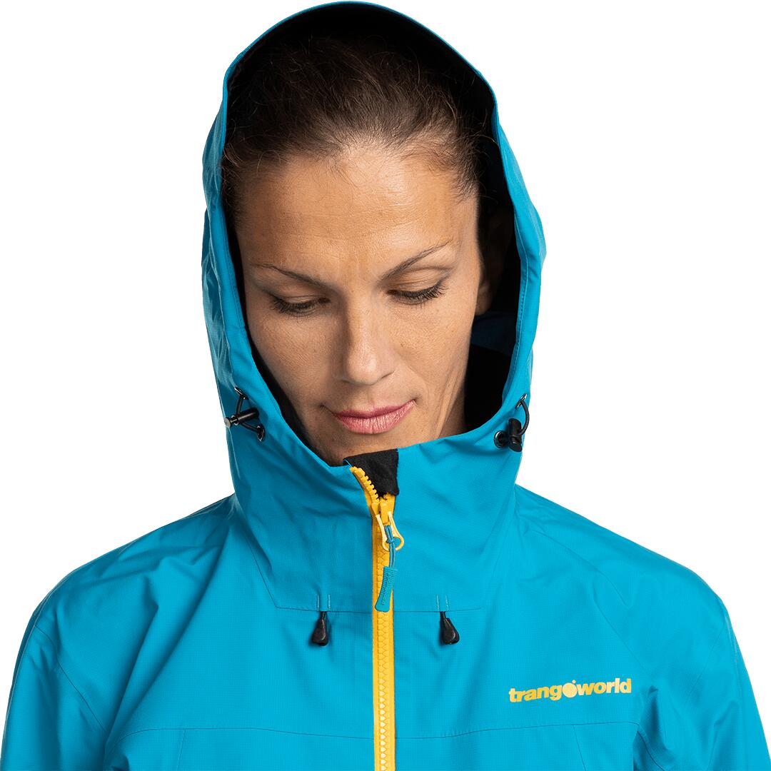 Chaqueta para Mujer Trangoworld Highgate 3l woman Azul/Naranja Impermeable 6/7