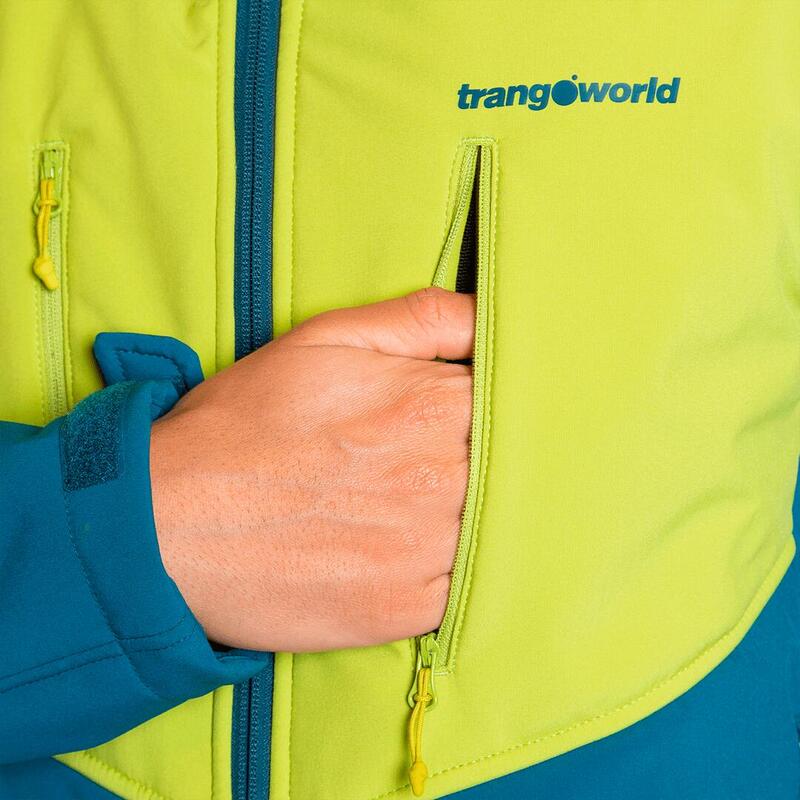 Chaqueta cortavientos para Hombre Trangoworld Chantar Azul/Verde