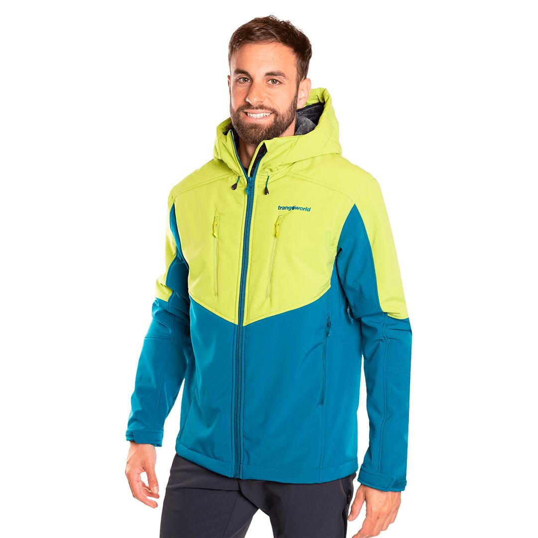 Softshell para Hombre Trangoworld Chantar Azul/Verde 3/7