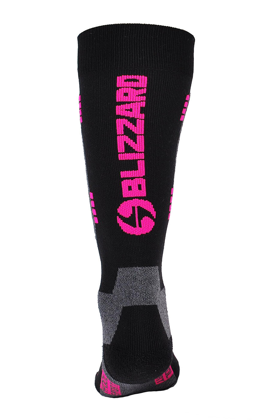 Skarpety narciarskie Blizzard Wool Sport Ski Merino black/pink 3/4