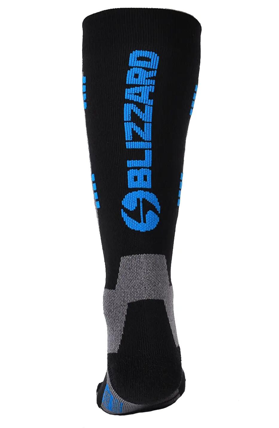 Skarpety narciarskie Blizzard Wool Sport Ski Junior Merino black/blue 3/4