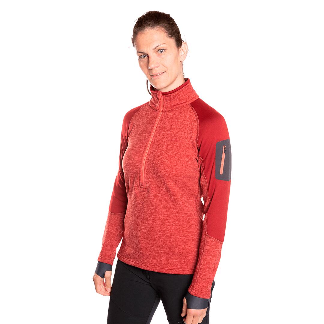 Jersey para Mujer Trangoworld Bellagio vd Rojo/Gris/Gris 3/6