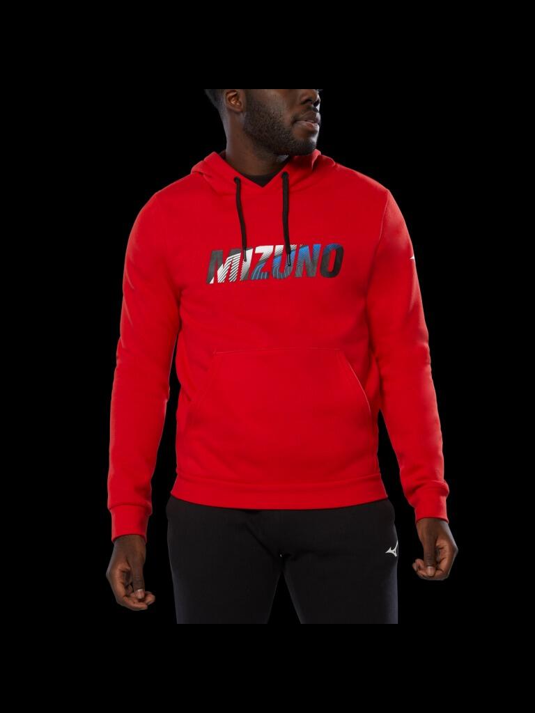 Mizuno Mens Fiery Red Hoodie 3/3