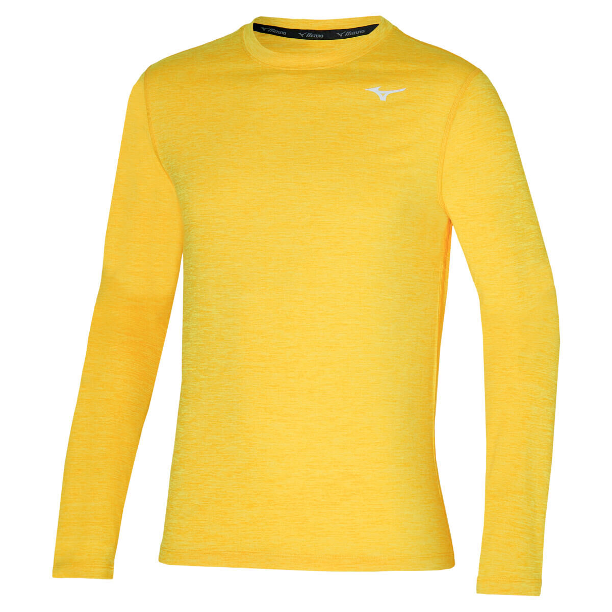 MIZUNO Mizuno Mens Impule Core Long Sleeve Yellow Tee