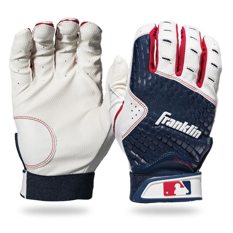 Guantes de bateo de béisbol - Softball - 2ND-SKINZ - (negro) - Adulto Grande