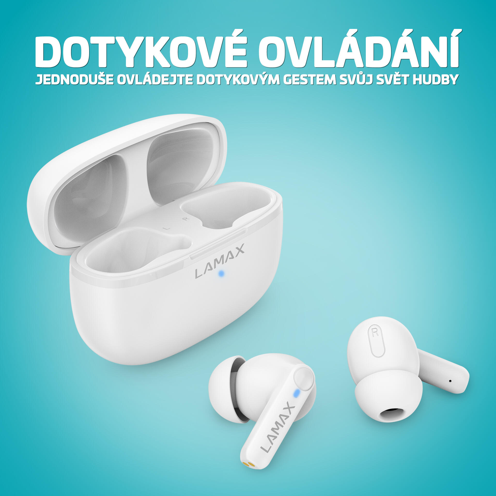 Słuchawki bezprzewodowe douszne Clips1 Play White 4/7