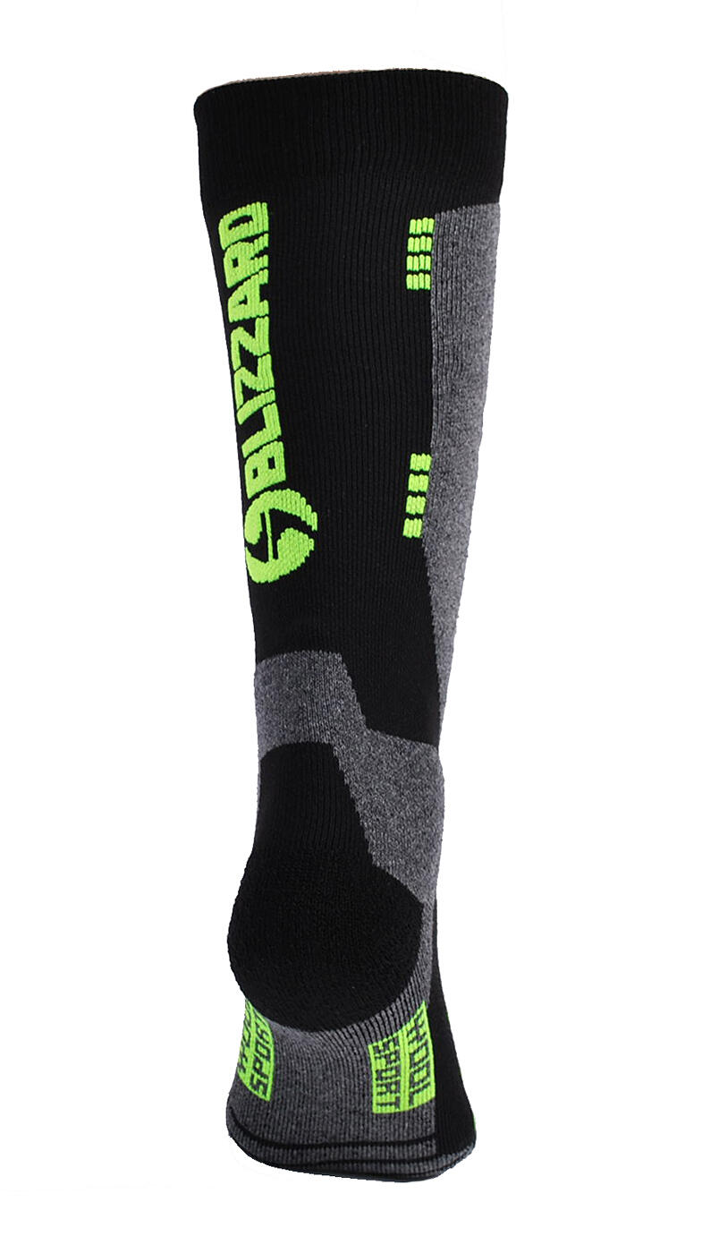 Skarpety narciarskie Blizzard Wool Sport Ski Merino black/green 3/4