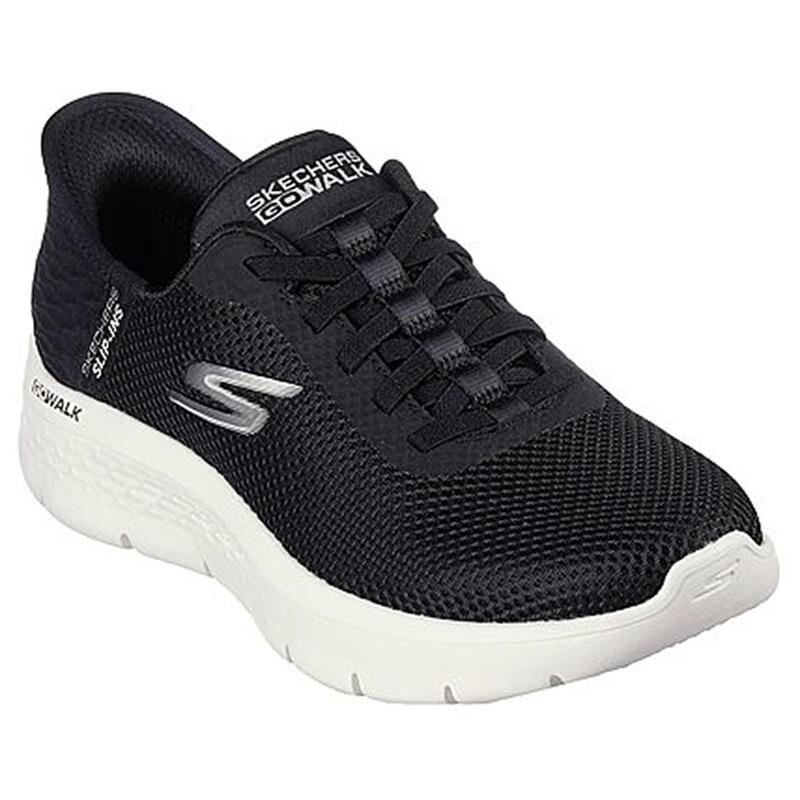 Zapatillas Deportivas Caminar Mujer Skechers 124975_BKW Negras con Cordones