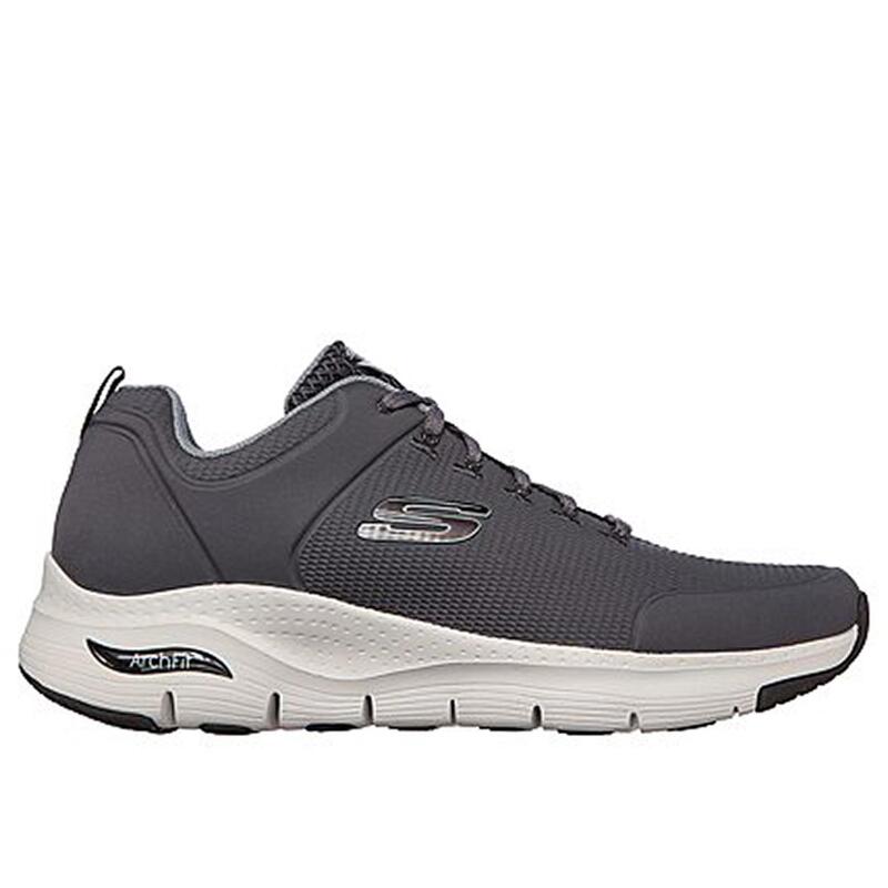 Zapatillas Deportivas Caminar Hombre Skechers 232200_CHAR Grises con Cordones