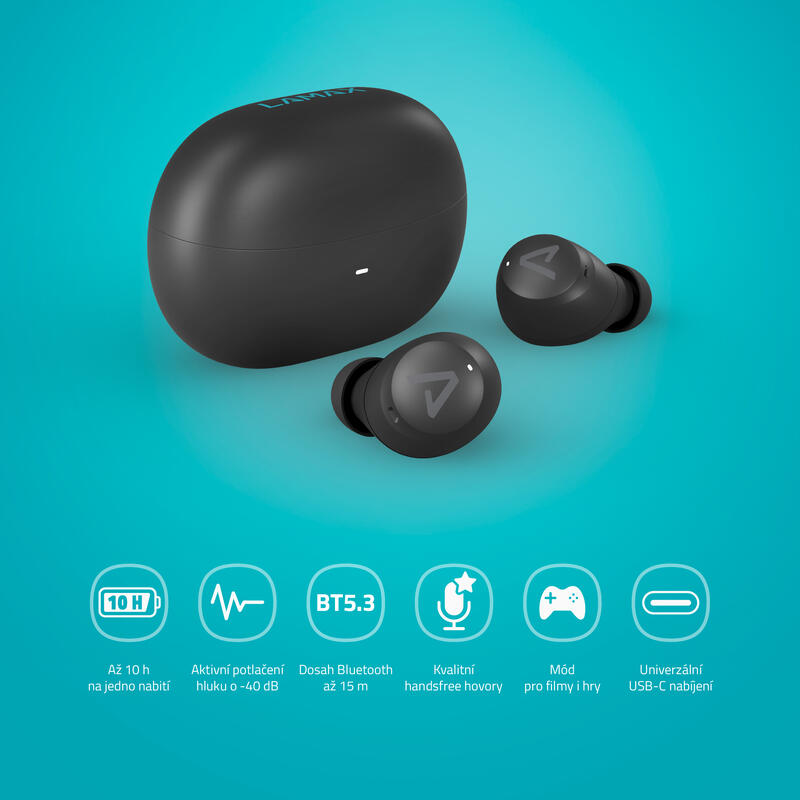 Dots3 ANC True Wireless sluchátka, aktivní potlačení hluku, výdrž 42 hodin