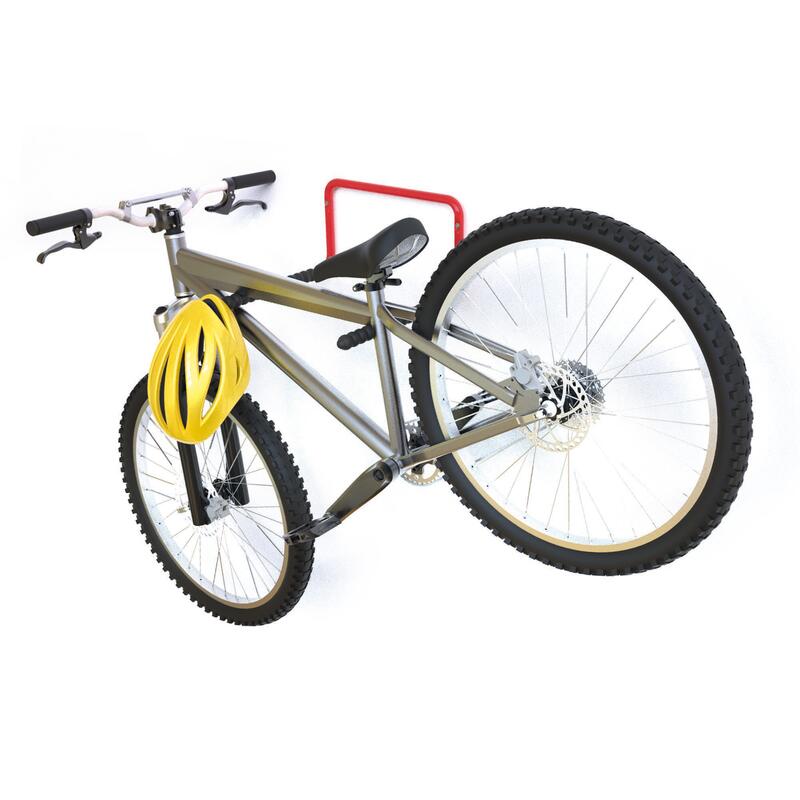 Soporte para Bicicleta Pared Fabricado en Acero Acabado en Rojo