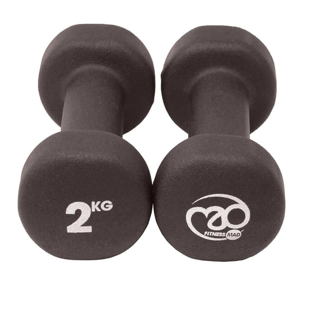 FITNESS-MAD Fitness Mad Black Dumbbells