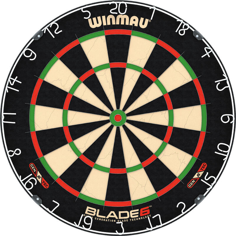 Winmau Blade 6 Dartbord Set + 2 sets Winmau Steeldarts - Dartset - Darts