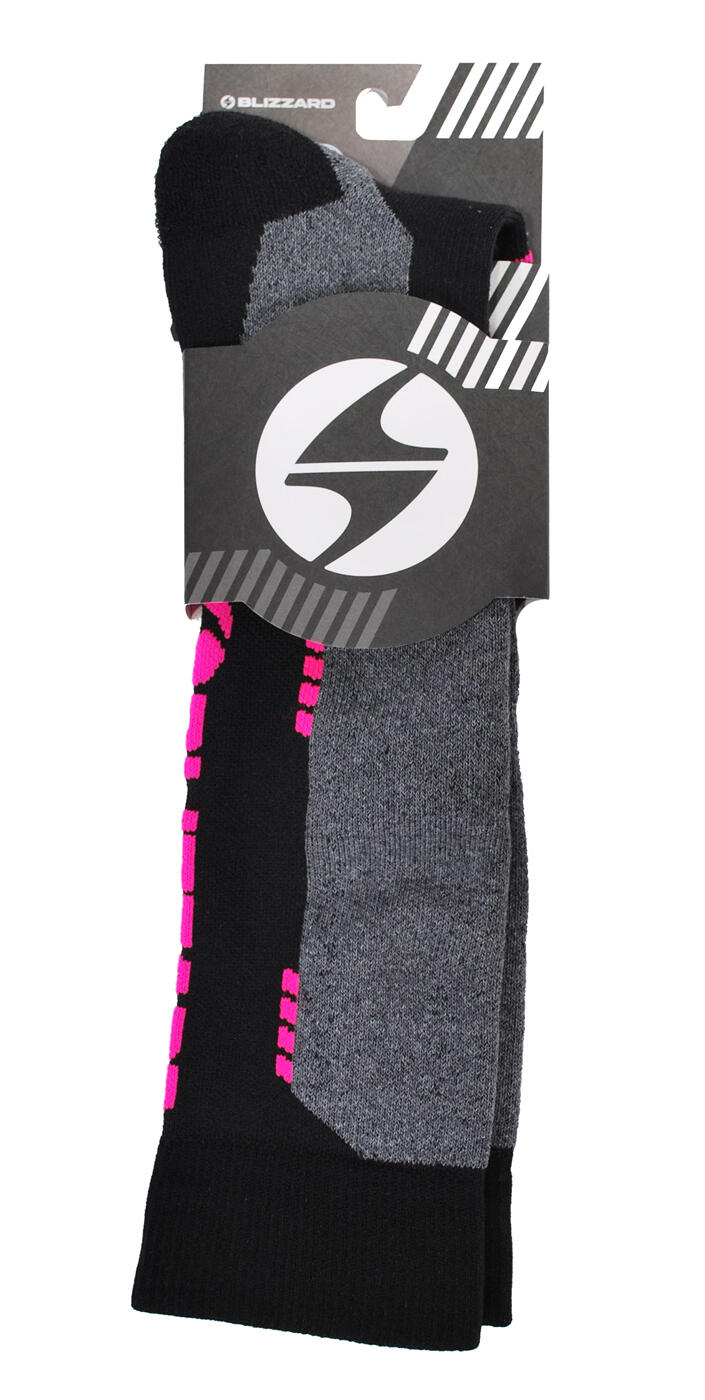 Skarpety narciarskie Blizzard Wool Sport Ski Merino black/pink 4/4
