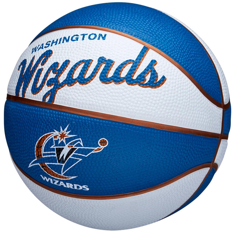 Mini bola Wilson Team Retro Washington Wizards tamanho 3 de basquetebol