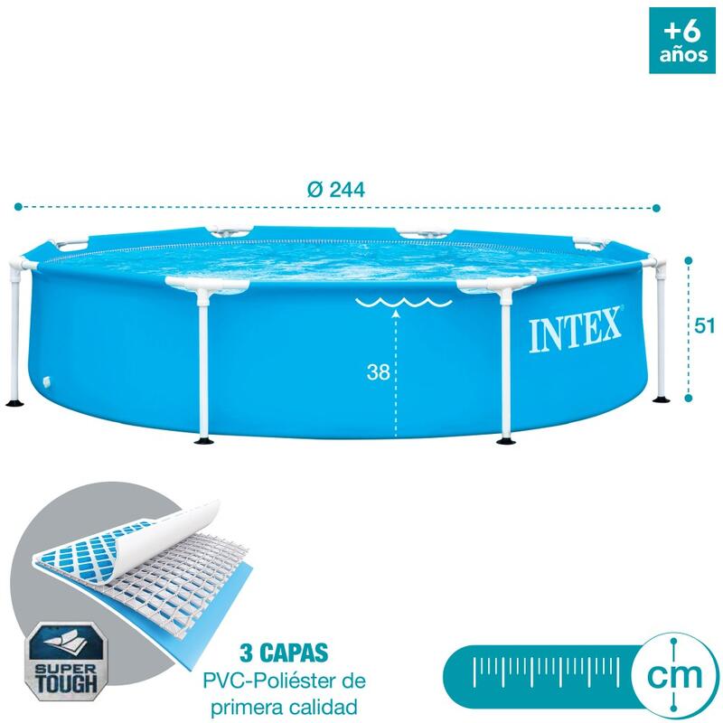 Piscine tubulaire ronde 2,44 x 0,51 m