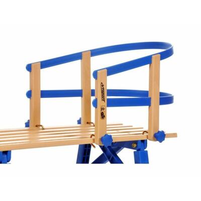 Składane drewniane sanki ślimakowe z siedziskiem - 110 cm
