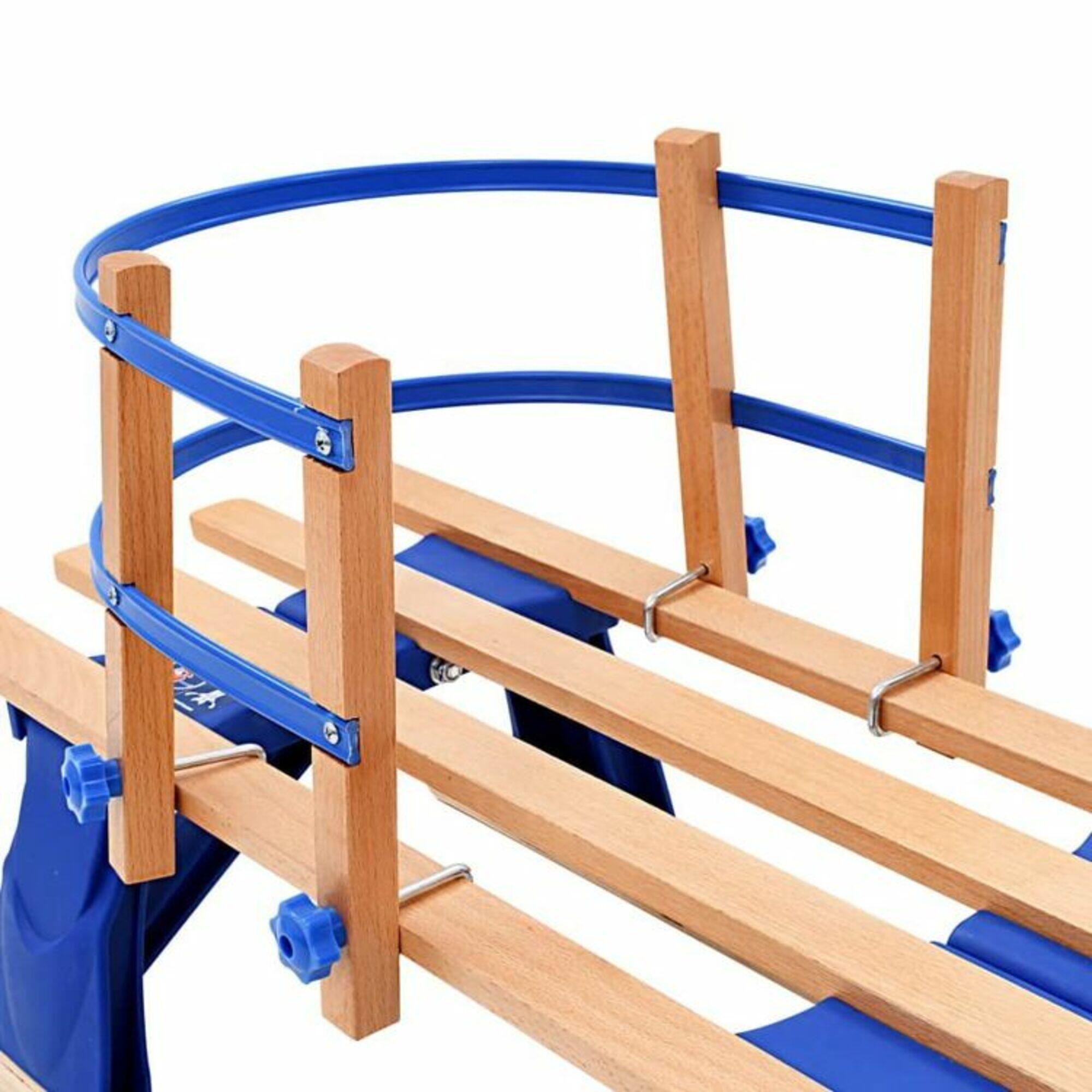 Opvouwbare houten slakkenslee met zitje - 100cm 7/7