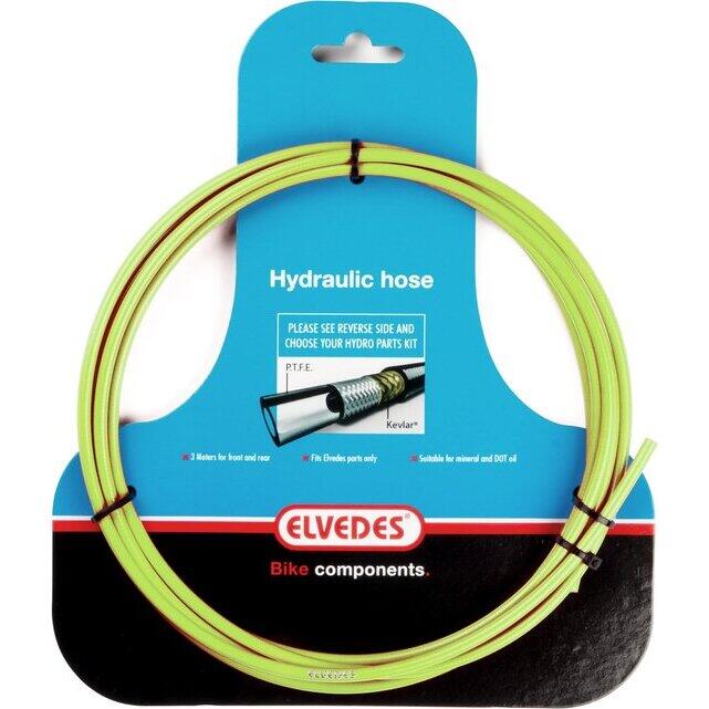 Elvedes Hydraulikrohr mit PTFE-Auskleidung und Kevlar-Schutz grün (3 Meter auf