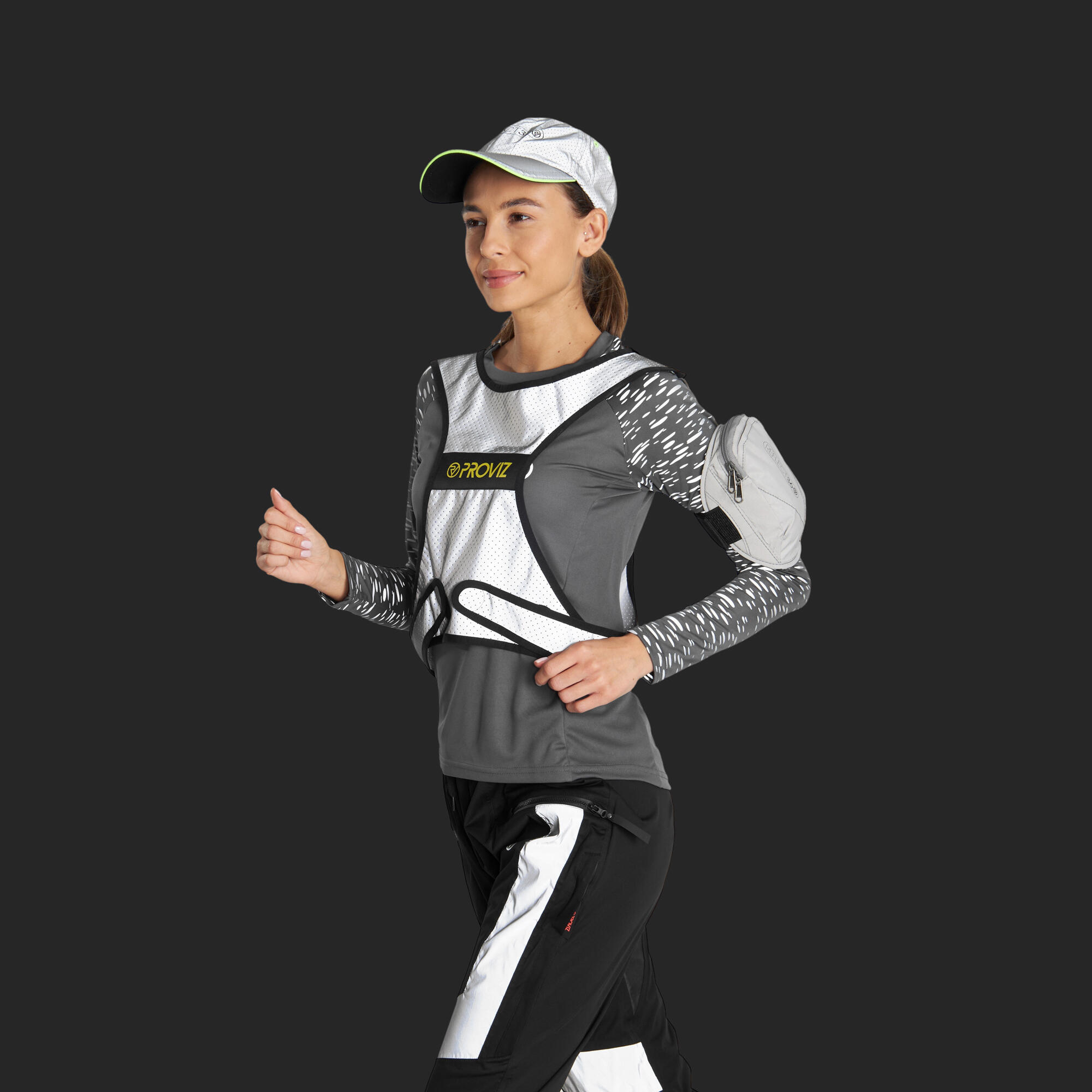 Imbragatura da corsa riflettente X-VEST - Regolabile, taglia unica 5/7