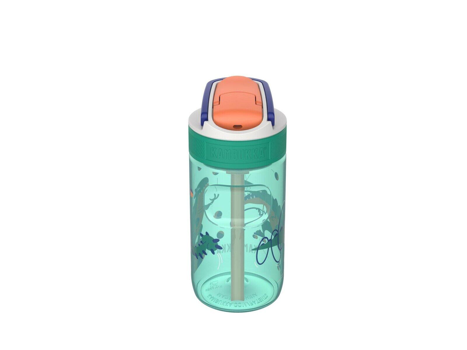 Trinkflasche Kambukka Lagoon 400 ml, Juggling Dino, Trinkhalm, auslaufsicher 3/7
