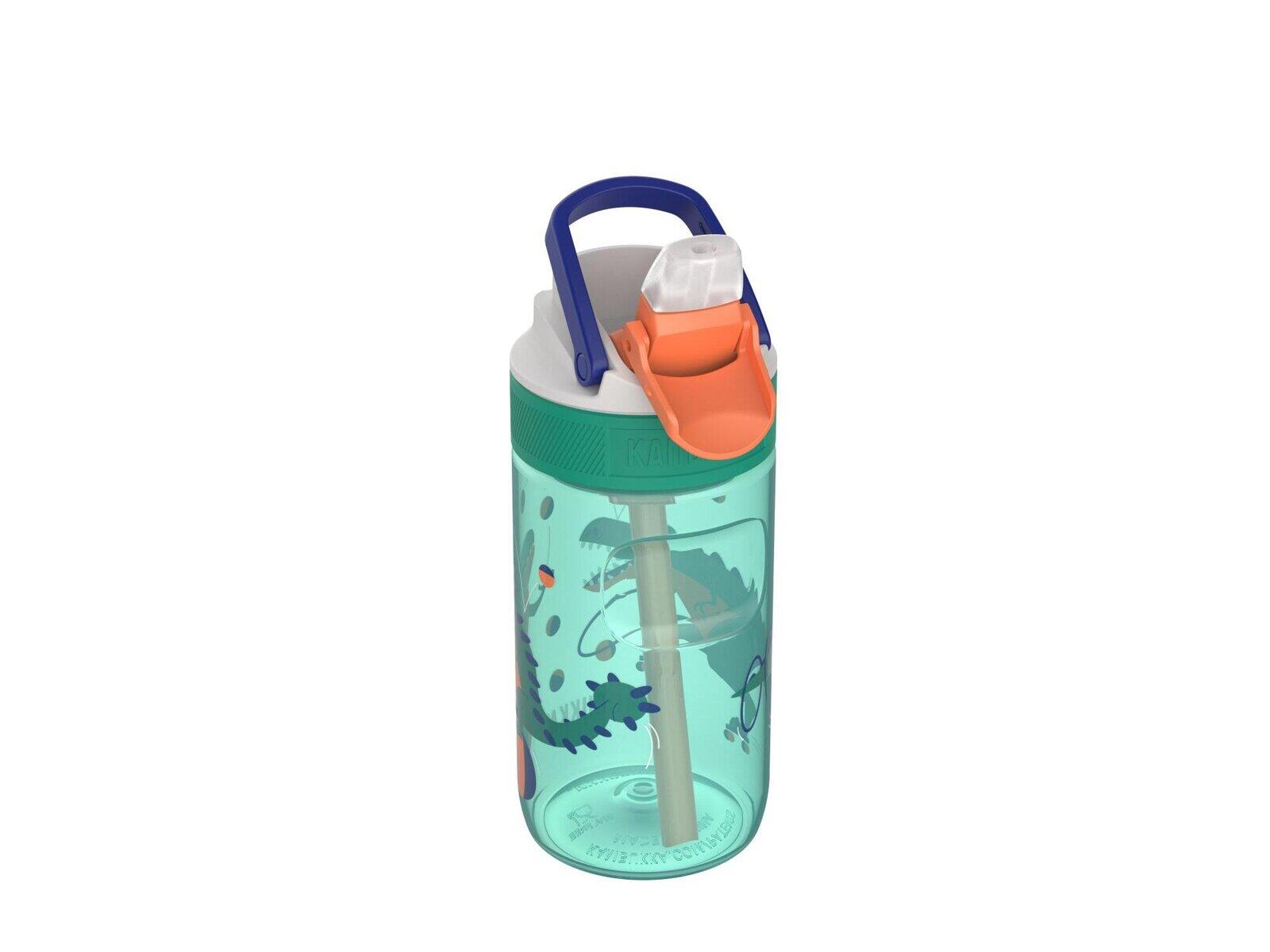 Trinkflasche Kambukka Lagoon 400 ml, Juggling Dino, Trinkhalm, auslaufsicher 4/7