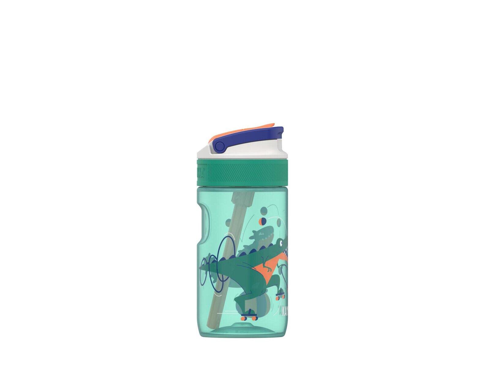 Trinkflasche Kambukka Lagoon 400 ml, Juggling Dino, Trinkhalm, auslaufsicher 5/7