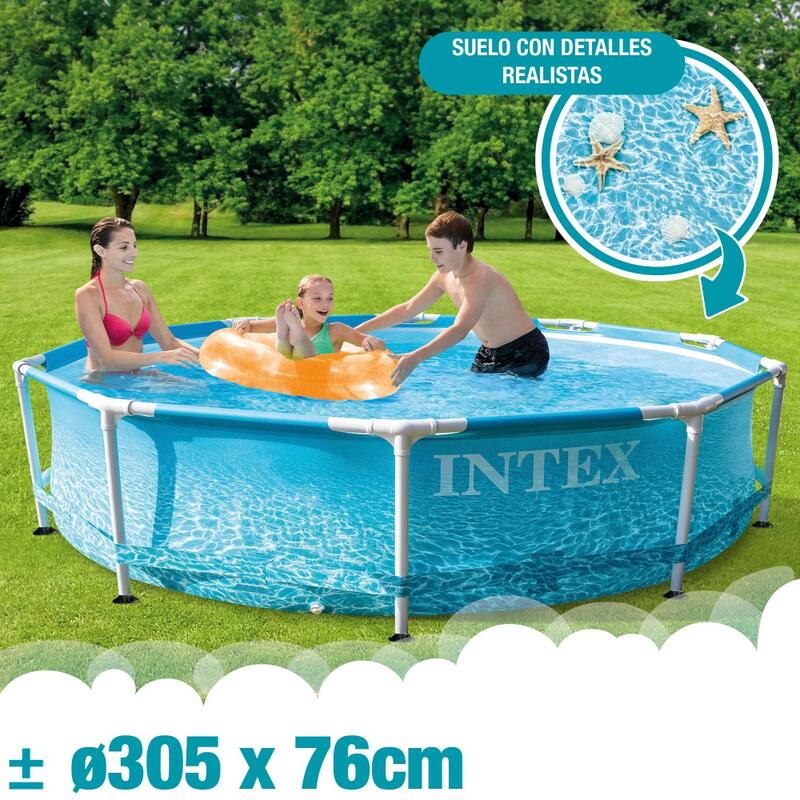 Piscina tubular redonda Metal Frame Beachside INTEX