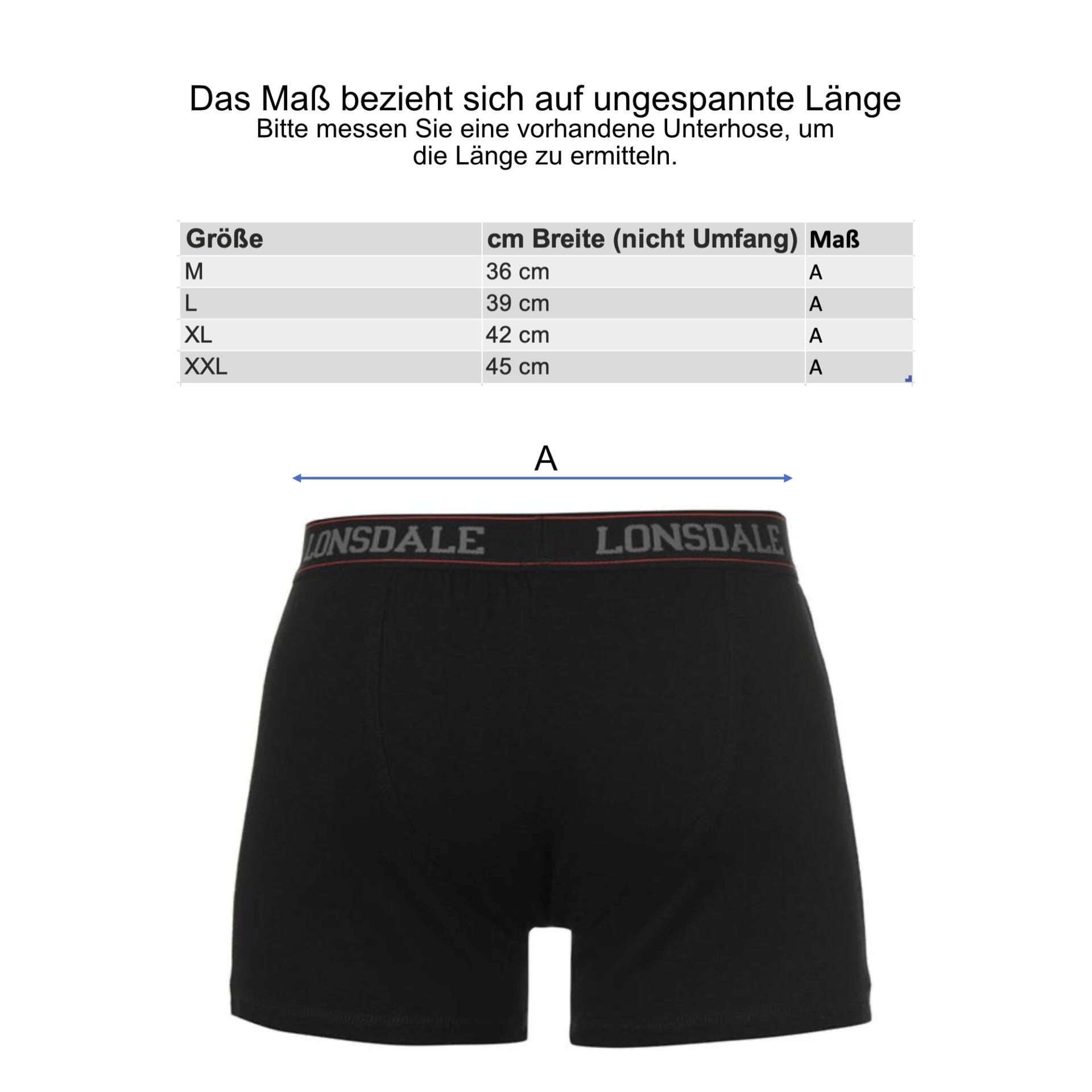 Men's Boxers Lonsdale Oxfordshire 2-pack Black 2/3