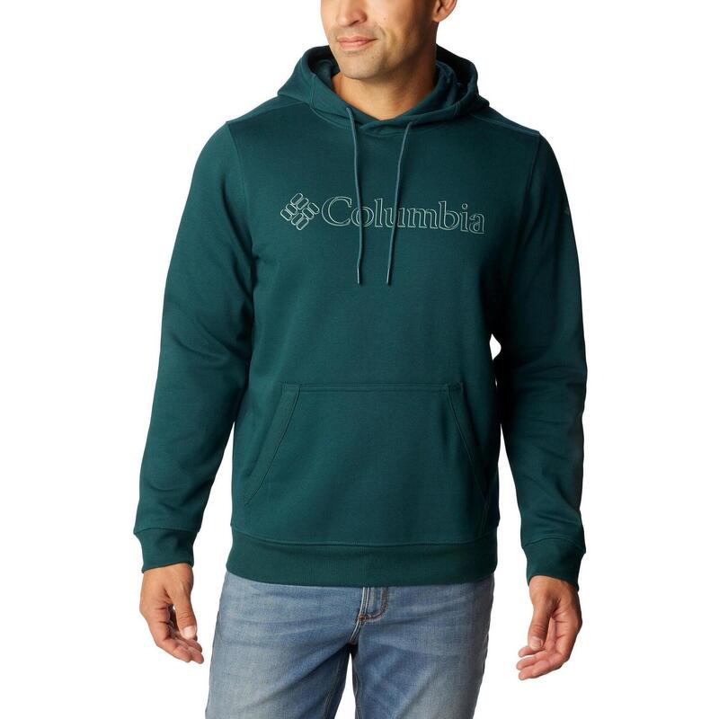 Pulover cu gluga CSC Basic Logo II Hoodie - verde barbati