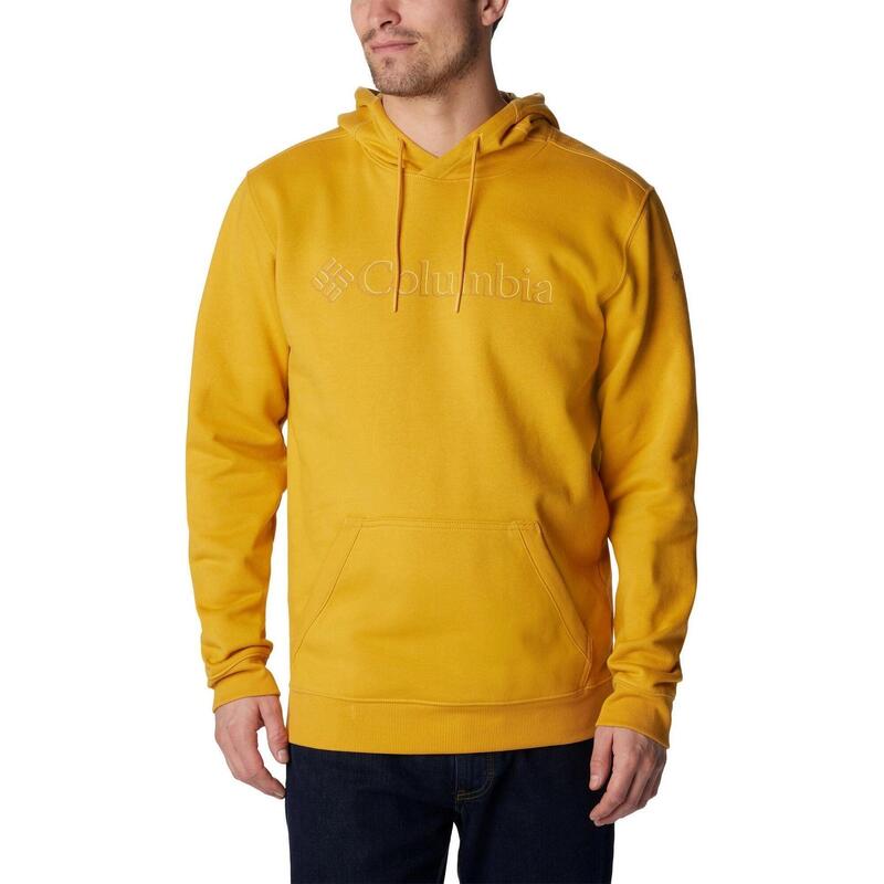 Pulover cu gluga CSC Basic Logo II Hoodie - galben barbati