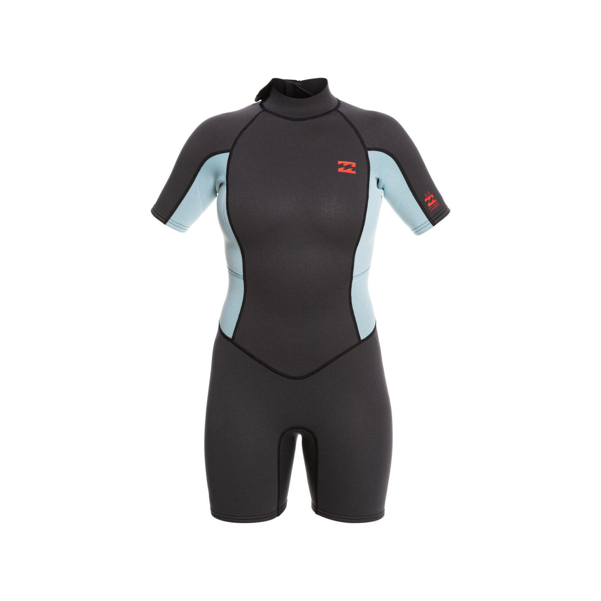 Billabong - Femmes Launch 2mm Back Zip Shorty Combinaison Néoprène - Shorty De Glisse - Gris - 36 Xs - Decathlon